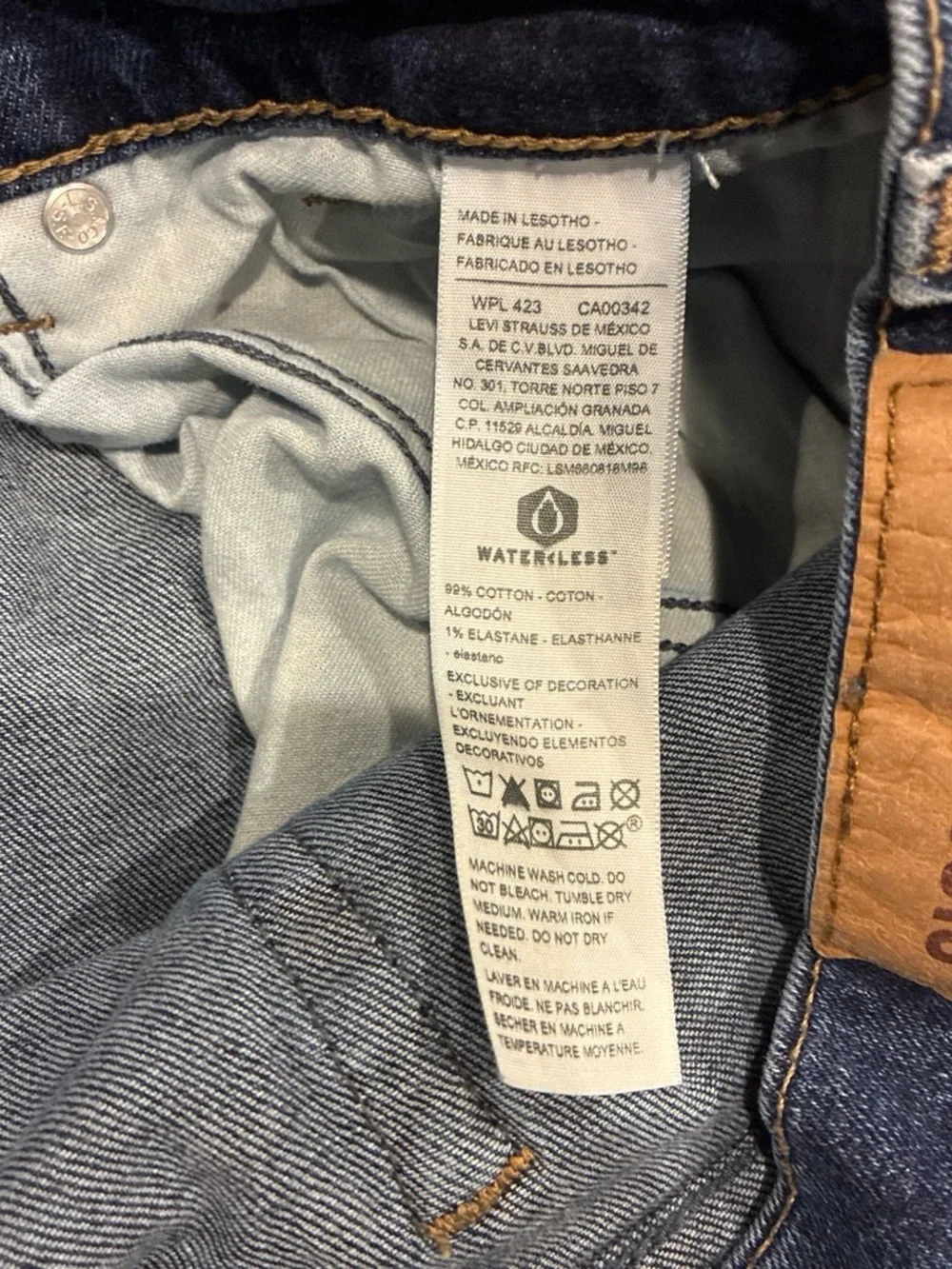 Signature by Levi Strauss Dark Blue Denim Cutoff Shorts